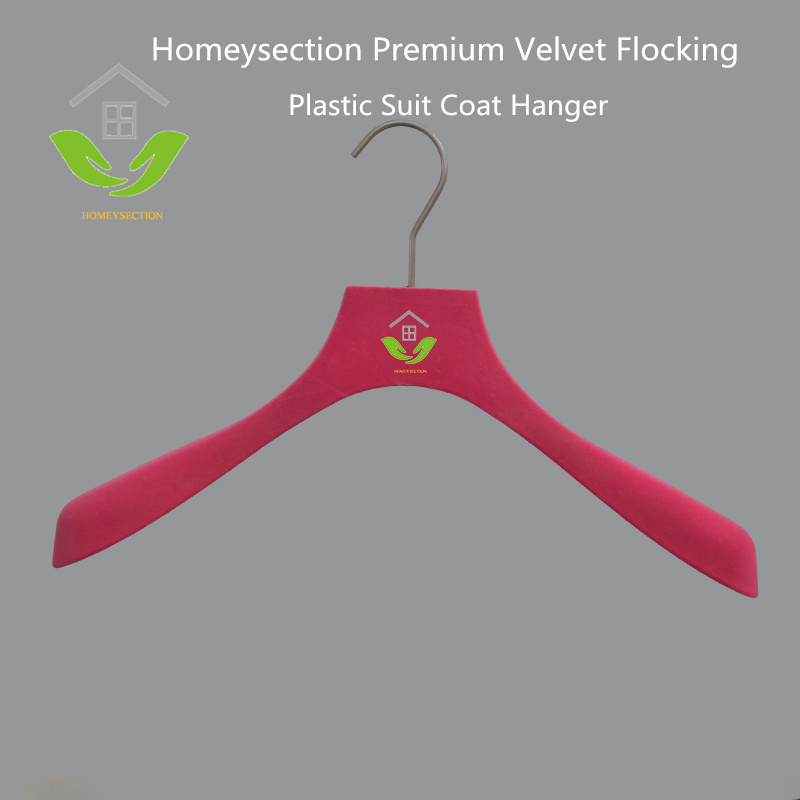 HSPLT283007V Plastic Velvet Clothes Hanger HSPLT283007V Plastic Velvet Clothes Hanger