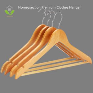 HSWDT66001 Wood Clothes Hanger with bar,Natural