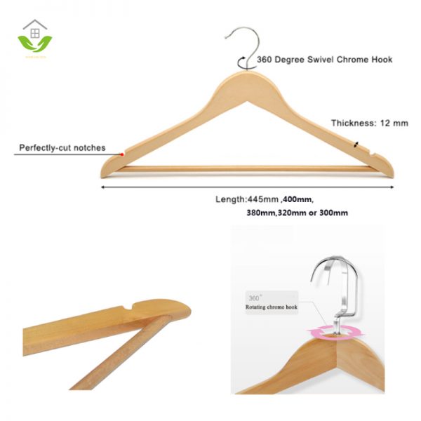 HX-WH66R001 Solid wood suit hanger