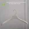 HSBDT8208 Bio-degradable Hangers Antislip, White-grey